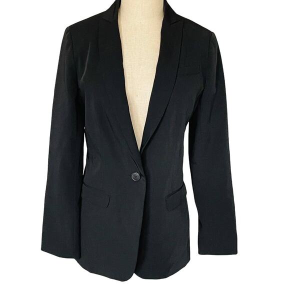 Norma Kamali Classic Single Breasted Jacket ⁦Black Blazer - Picture 2 of 10